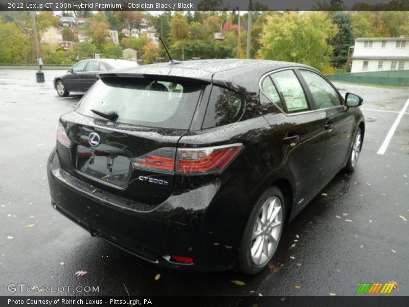 Obsidian Black / Black 2012 Lexus CT 200h Hybrid Premium