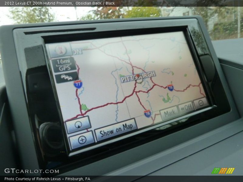 Navigation of 2012 CT 200h Hybrid Premium