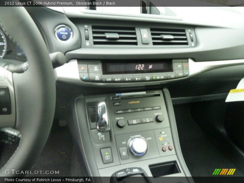 Controls of 2012 CT 200h Hybrid Premium