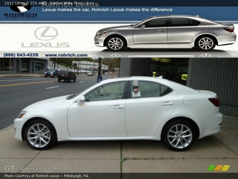 Starfire White Pearl / Ecru 2012 Lexus IS 250 AWD