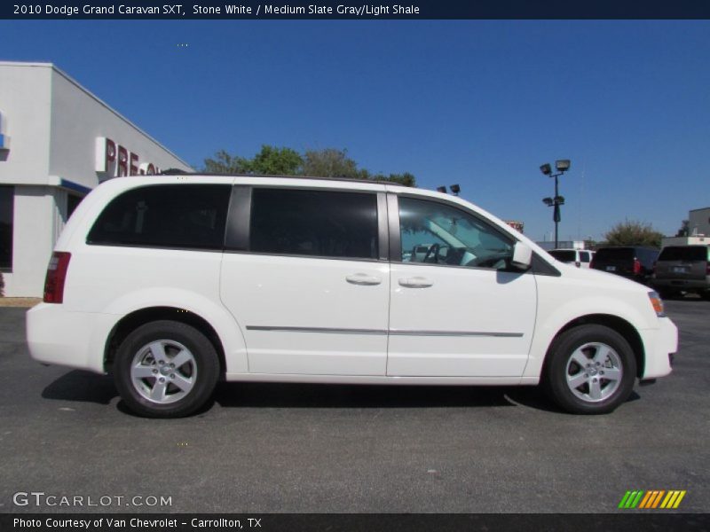 Stone White / Medium Slate Gray/Light Shale 2010 Dodge Grand Caravan SXT