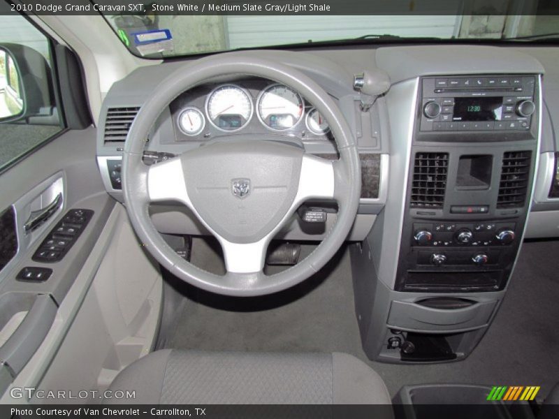 Stone White / Medium Slate Gray/Light Shale 2010 Dodge Grand Caravan SXT