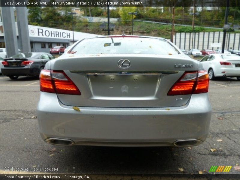 Mercury Silver Metallic / Black/Medium Brown Walnut 2012 Lexus LS 460 AWD