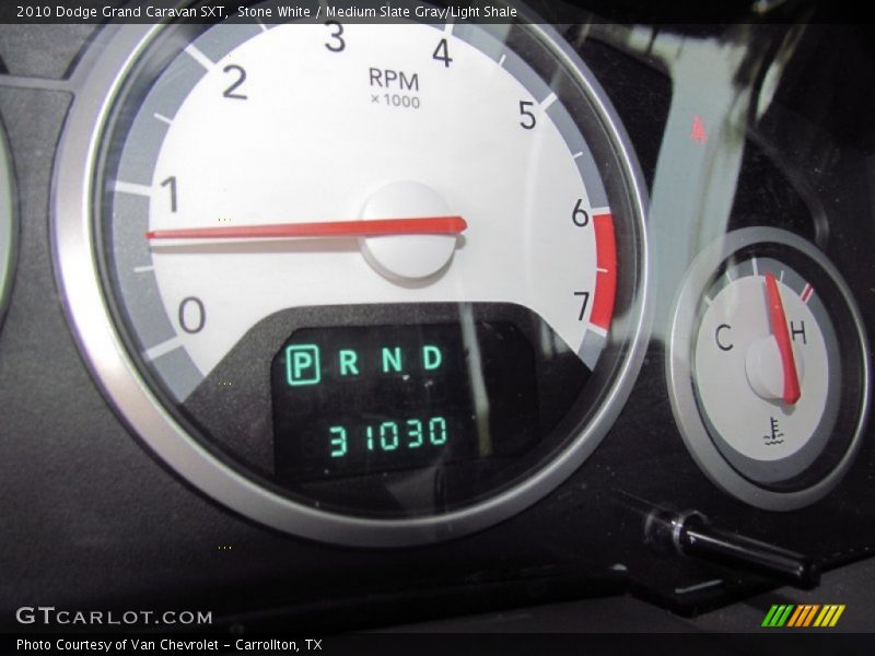 Stone White / Medium Slate Gray/Light Shale 2010 Dodge Grand Caravan SXT
