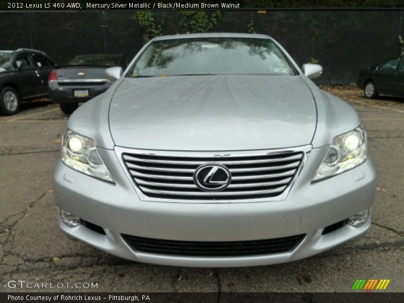 Mercury Silver Metallic / Black/Medium Brown Walnut 2012 Lexus LS 460 AWD