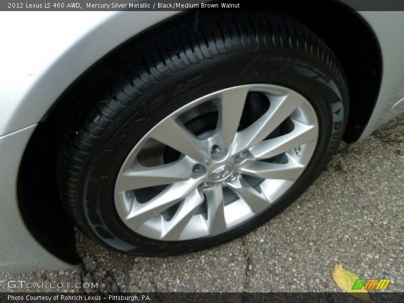 Mercury Silver Metallic / Black/Medium Brown Walnut 2012 Lexus LS 460 AWD