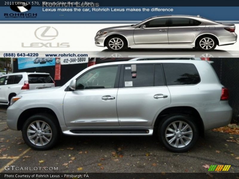 Mercury Silver Metallic / Black 2011 Lexus LX 570