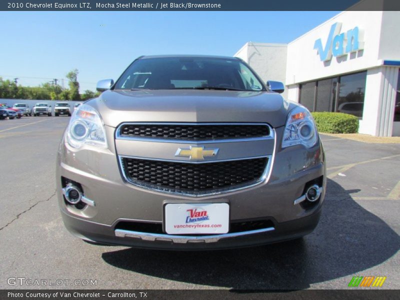 Mocha Steel Metallic / Jet Black/Brownstone 2010 Chevrolet Equinox LTZ