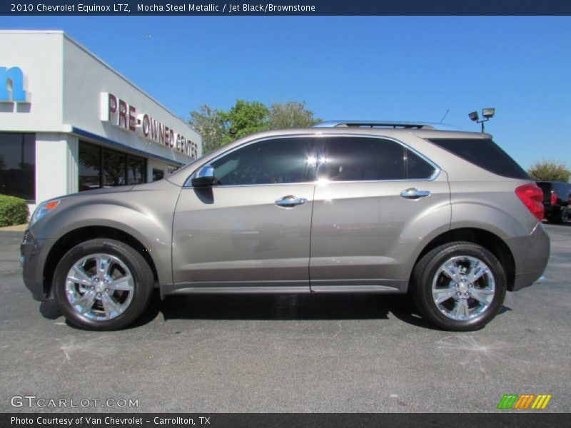 Mocha Steel Metallic / Jet Black/Brownstone 2010 Chevrolet Equinox LTZ