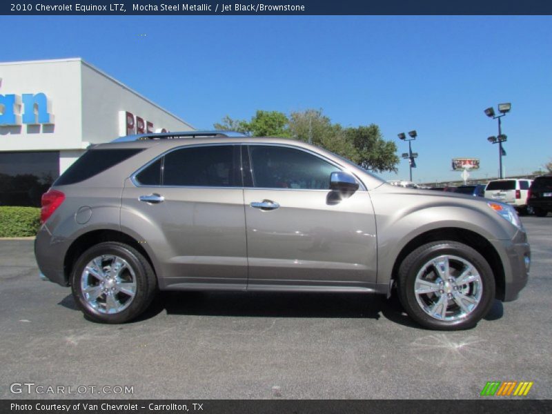 Mocha Steel Metallic / Jet Black/Brownstone 2010 Chevrolet Equinox LTZ