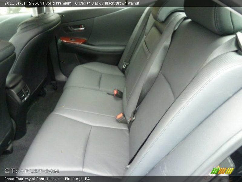 Obsidian Black / Black/Brown Walnut 2011 Lexus HS 250h Hybrid Premium