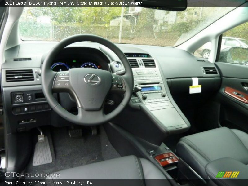  2011 HS 250h Hybrid Premium Black/Brown Walnut Interior