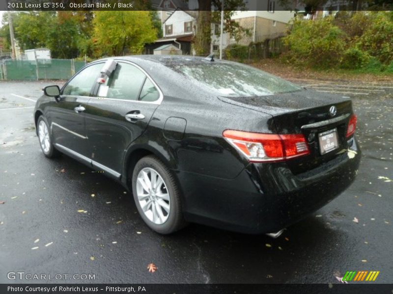 Obsidian Black / Black 2011 Lexus ES 350