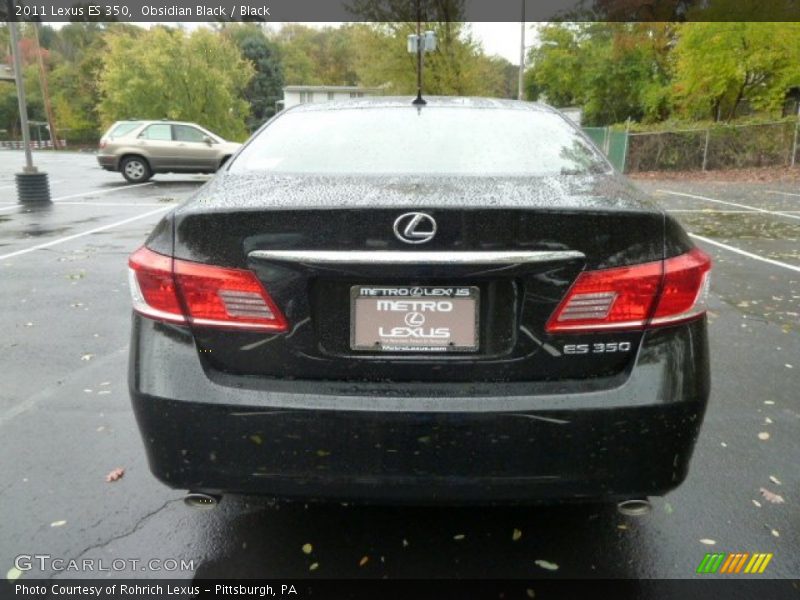 Obsidian Black / Black 2011 Lexus ES 350