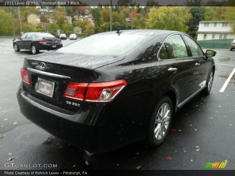 Obsidian Black / Black 2011 Lexus ES 350