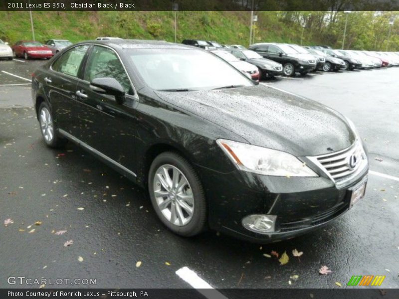 Obsidian Black / Black 2011 Lexus ES 350
