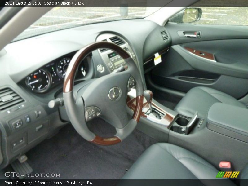 Obsidian Black / Black 2011 Lexus ES 350