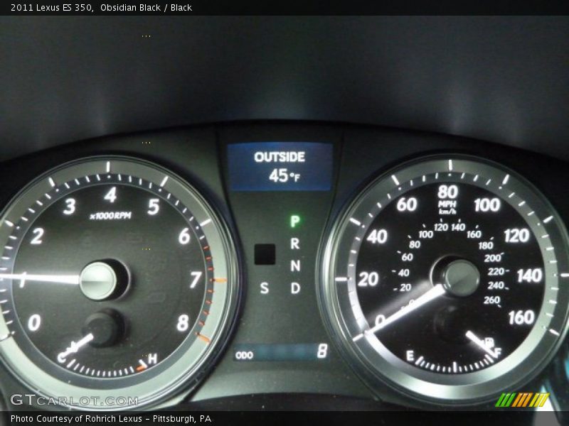 Obsidian Black / Black 2011 Lexus ES 350