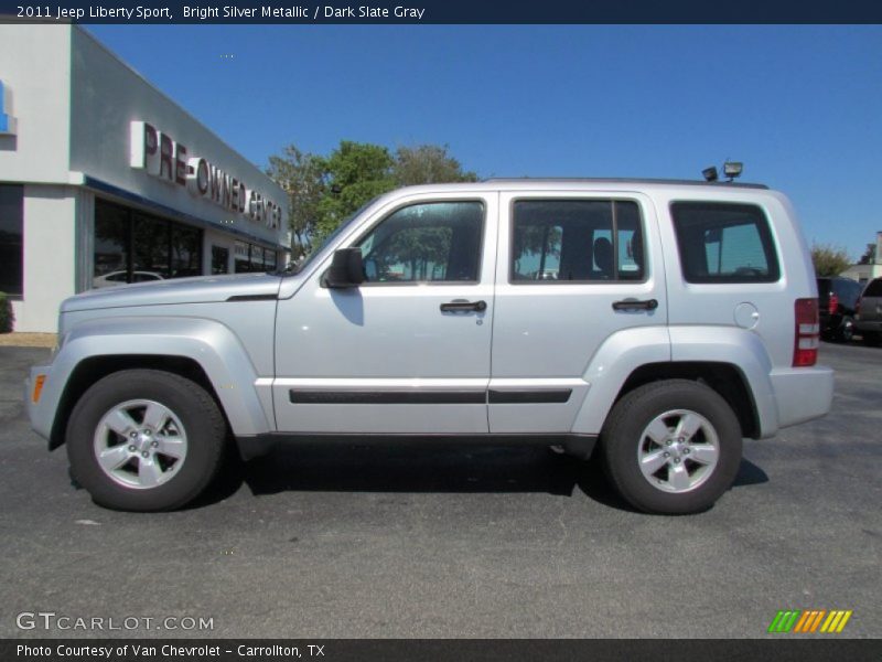 Bright Silver Metallic / Dark Slate Gray 2011 Jeep Liberty Sport