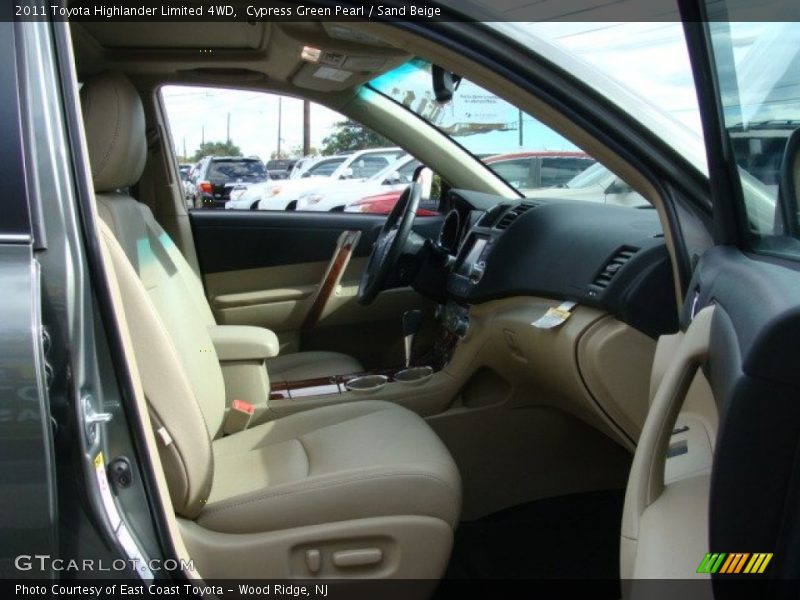 Cypress Green Pearl / Sand Beige 2011 Toyota Highlander Limited 4WD