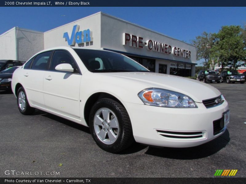 White / Ebony Black 2008 Chevrolet Impala LT