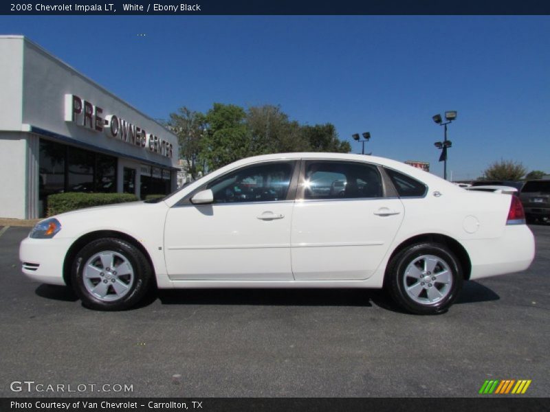White / Ebony Black 2008 Chevrolet Impala LT