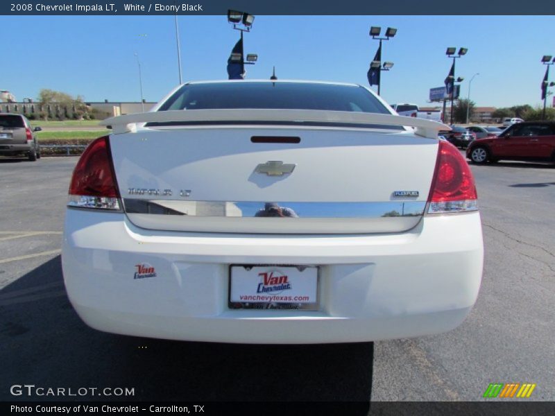 White / Ebony Black 2008 Chevrolet Impala LT