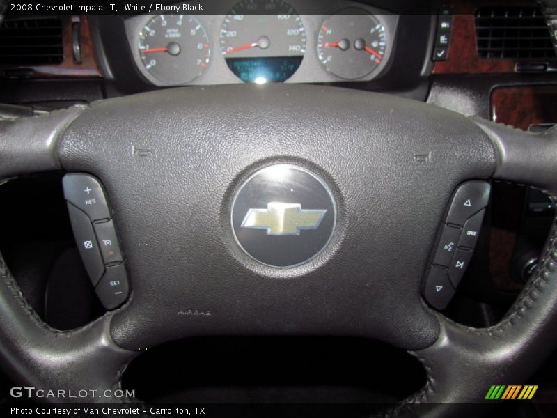 White / Ebony Black 2008 Chevrolet Impala LT