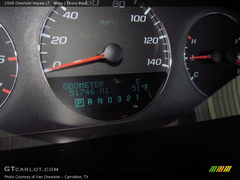 White / Ebony Black 2008 Chevrolet Impala LT