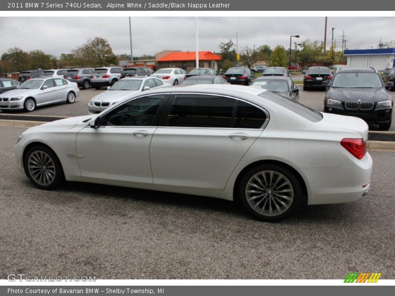 Alpine White / Saddle/Black Nappa Leather 2011 BMW 7 Series 740Li Sedan