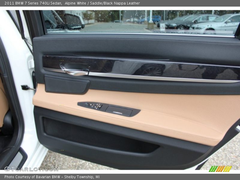 Alpine White / Saddle/Black Nappa Leather 2011 BMW 7 Series 740Li Sedan