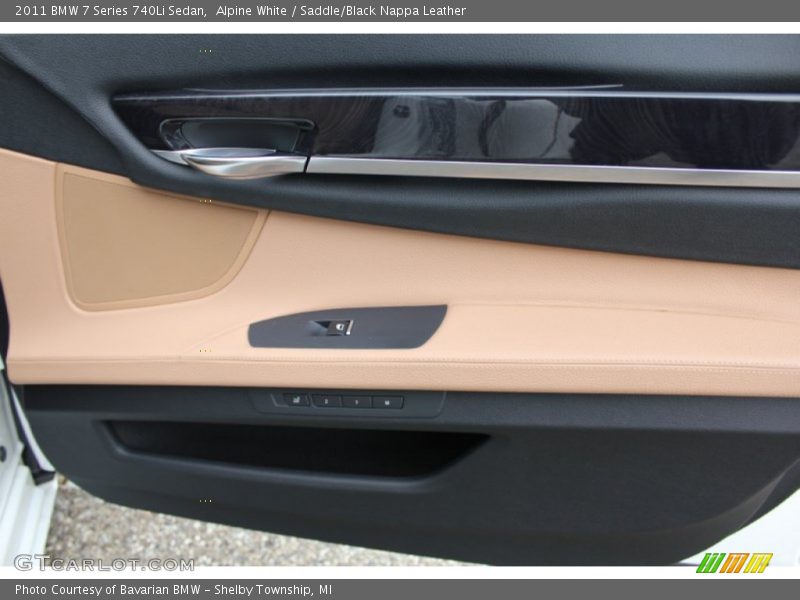 Alpine White / Saddle/Black Nappa Leather 2011 BMW 7 Series 740Li Sedan