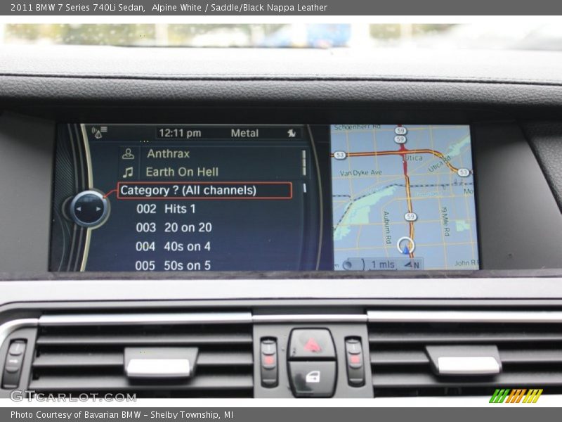 Navigation of 2011 7 Series 740Li Sedan