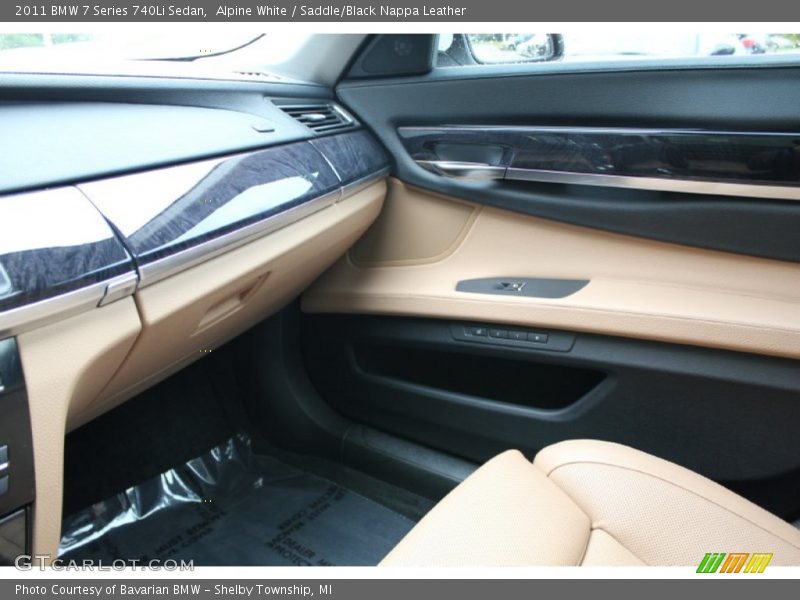 Alpine White / Saddle/Black Nappa Leather 2011 BMW 7 Series 740Li Sedan
