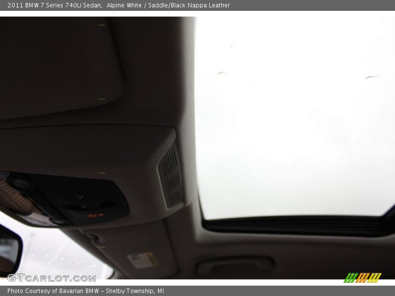 Alpine White / Saddle/Black Nappa Leather 2011 BMW 7 Series 740Li Sedan