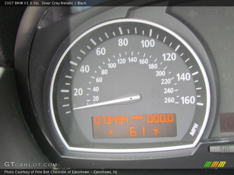 Silver Grey Metallic / Black 2007 BMW X3 3.0si