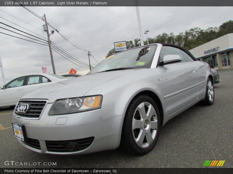 Light Silver Metallic / Platinum 2003 Audi A4 1.8T Cabriolet
