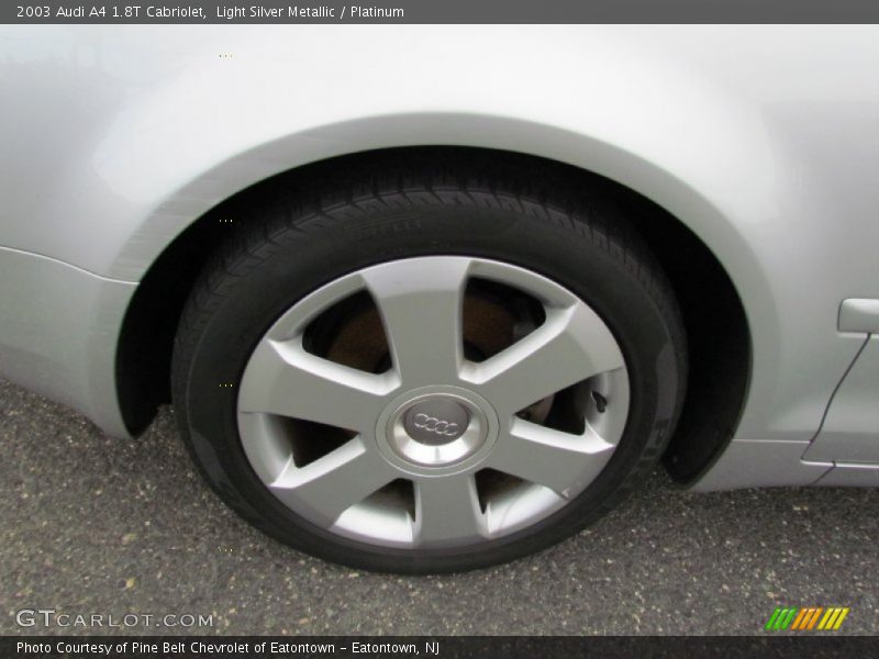 Light Silver Metallic / Platinum 2003 Audi A4 1.8T Cabriolet