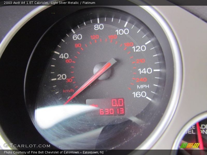 Light Silver Metallic / Platinum 2003 Audi A4 1.8T Cabriolet