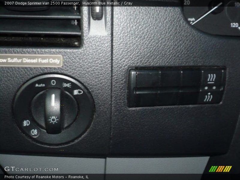 Controls of 2007 Sprinter Van 2500 Passenger