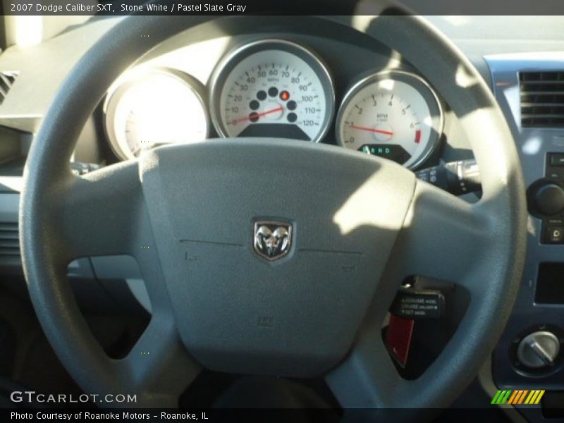 Stone White / Pastel Slate Gray 2007 Dodge Caliber SXT