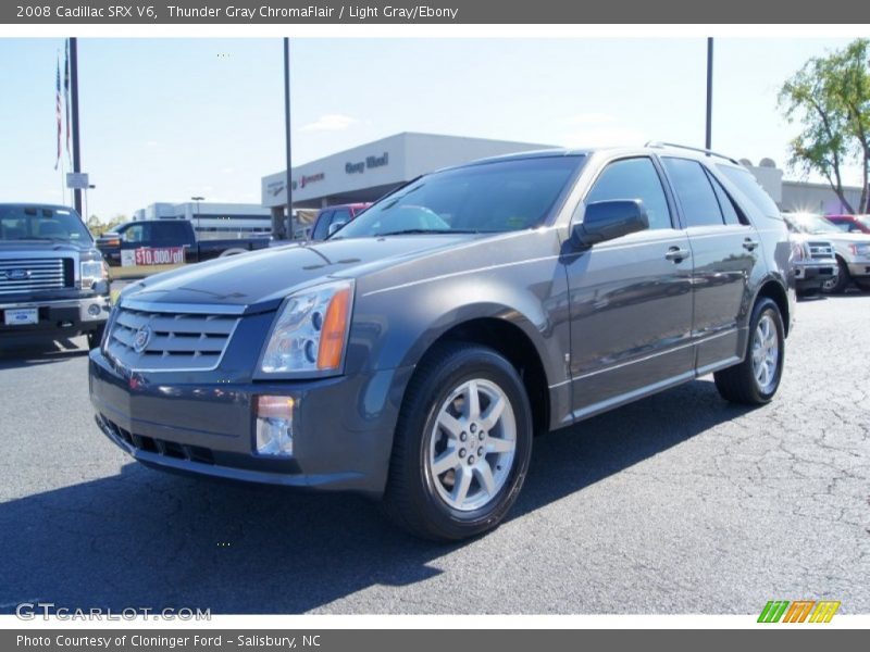 Thunder Gray ChromaFlair / Light Gray/Ebony 2008 Cadillac SRX V6