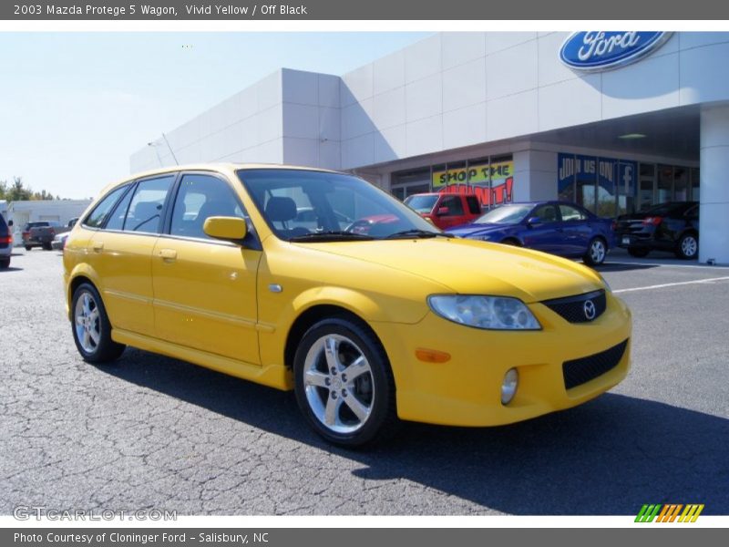 Vivid Yellow / Off Black 2003 Mazda Protege 5 Wagon