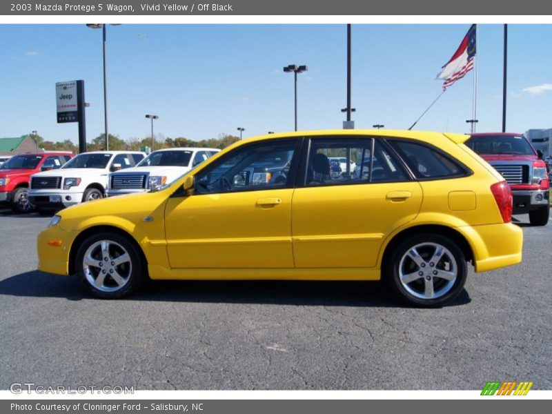 Vivid Yellow / Off Black 2003 Mazda Protege 5 Wagon