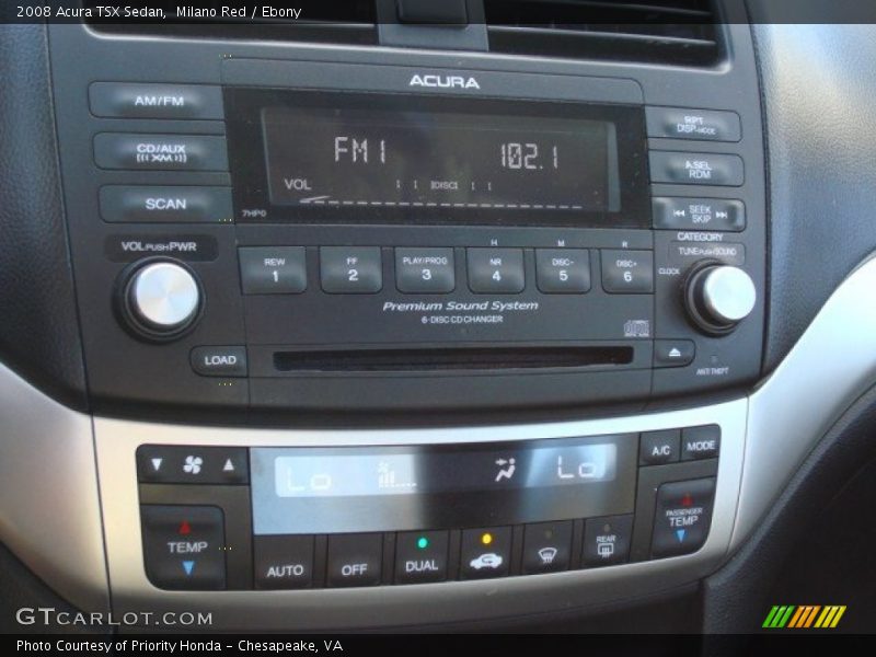 Milano Red / Ebony 2008 Acura TSX Sedan