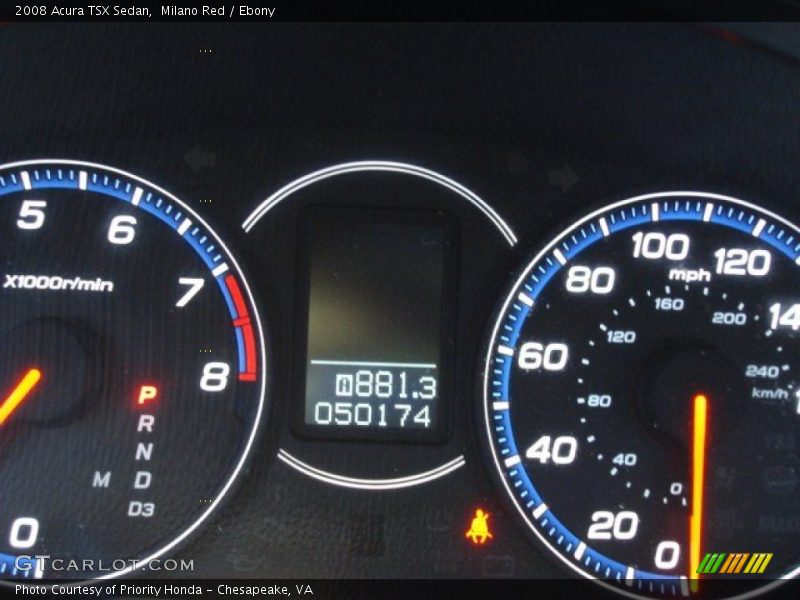 Milano Red / Ebony 2008 Acura TSX Sedan