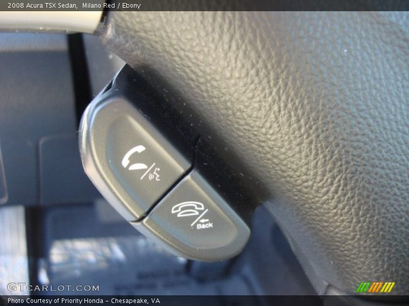 Controls of 2008 TSX Sedan