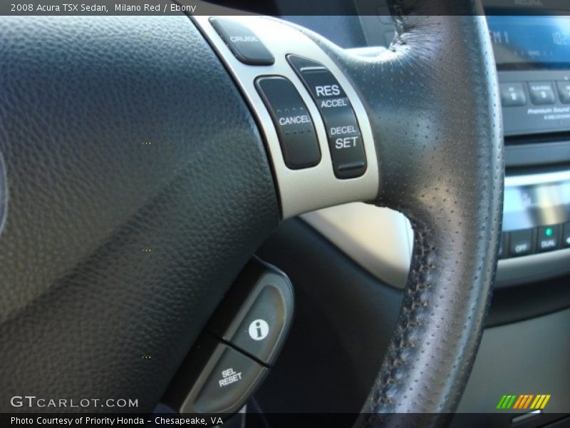 Controls of 2008 TSX Sedan