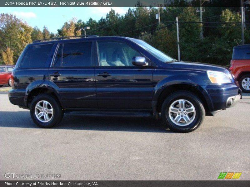 Midnight Blue Metallic / Gray 2004 Honda Pilot EX-L 4WD