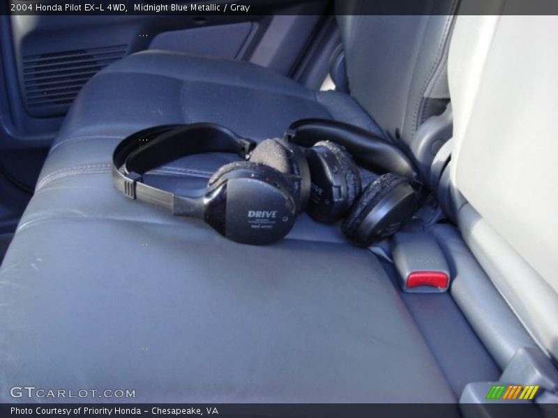 Midnight Blue Metallic / Gray 2004 Honda Pilot EX-L 4WD
